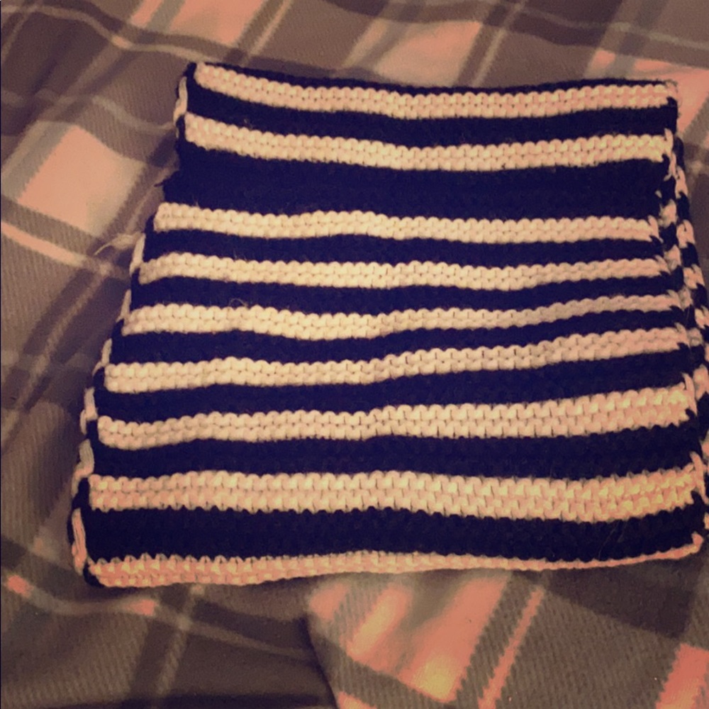 Black and white infinity scarf